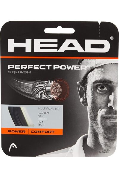 HeadWing Head Perfect Power Squash String 17L (Black)
