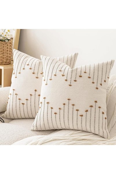 Generic أغطية وسائد بوهو مقاس 45x45 سم، مجموعة من 2 قطعة، أغطية وسائد زخرفية ...