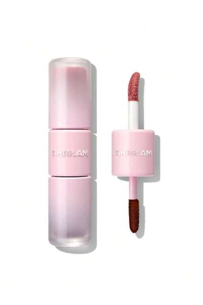 SHEGLAM Line to Shine Peel-Off Lip Stain & Gloss Duo-113 Rose Latte