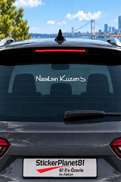 AlpiLeo Nasılsın Kuzen? Araba Arka Cam Yazısı - Moto Oto Sticker Kesim Folyo ...