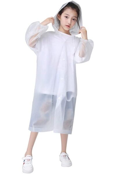 Generic Raincoat for Kids, Waterproof Hooded Rain Poncho, Boys Girls Reusable...