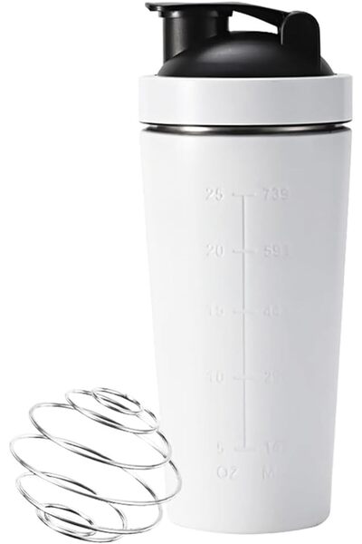 Aputue Protein Shaker Bottle, 750ml BPA Free Blender Bottle with Wire Whisk, ...