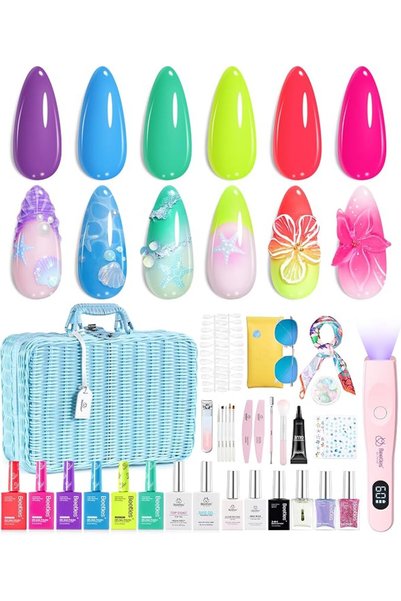 beetles Gel Polish مجموعة طلاء أظافر جيلي بيتلز - طلاء جيلي سحري، طقم عيد الم...