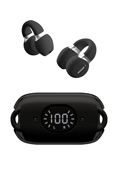 Abbruch P-Q9 Bluetooth Kulaklık Klipsli Açık Kulak Led Ekranlı Ergonomik Tasa...