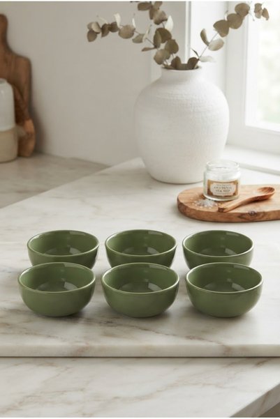 Keramika Frambuaz Bulut Çerezlik / Sosluk 8 Cm 6 Adet