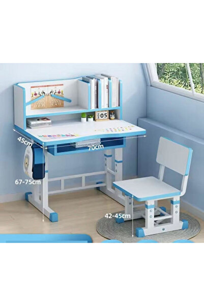 Creative Toys Birou Reglabil pentru copii Alb/Albastru 2-11 ani 70x45x75cm