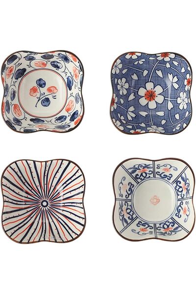 Generic Ceramic Bowls Set of 4, Hand-Painted Ceramic Bowls,Ceramic Pinch Bowl...