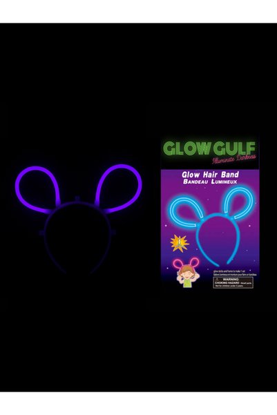 Glow Gulf Glow Bunny Ears head band PURPLE