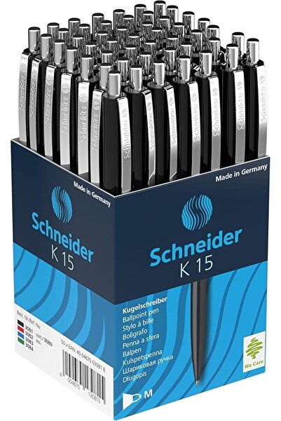 SCHNEIDER قلم حبر جاف قابل للسحب K 15، خط ثابت، عرض الخط متوسط، حبر أحمر، عبو...