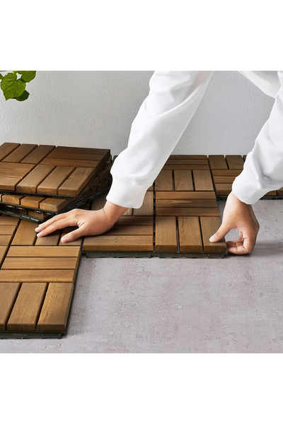 IKEA AKDENİZ RUNNEN yer döşemesi , akasya, 0,81 m², 9 adet