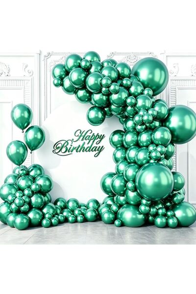 GENERAL 100 Pack Chrome Metallic Silver Balloons Different Sizes 18 12 10 5 I...