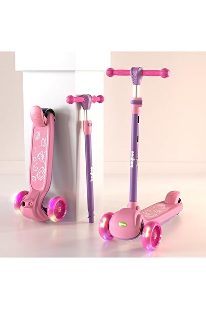 BAYBEE Blaze Storm Scooter for Kids, 3 Wheel Smart Kick Scooter with Fold-abl...