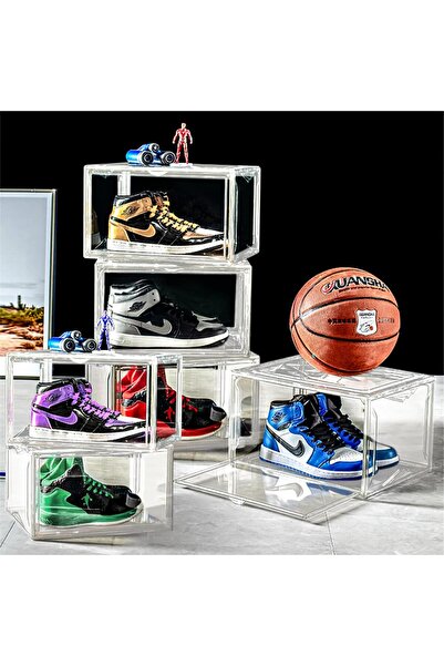 Generic 6 Pcs Transparent Shoe Storage Box for Display,Stackable Shoe Box,Ext...