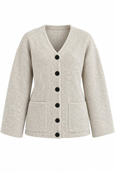 Laluvia Stone Double Pocket Thessaloniki Cardigan - 2Y04622