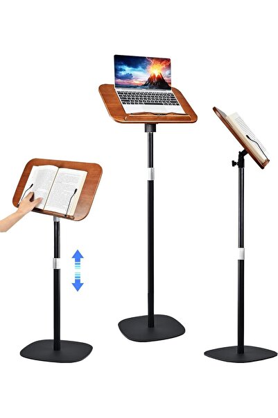Generic Music Stands Book Stand Floor for Reading Adjustable Podium Stand, Co...