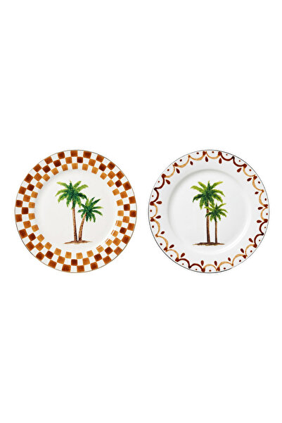 Lucky Art Palmina Bone 27 cm 2-Piece Plate Set