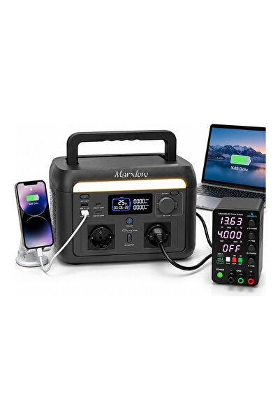 Marxlow 1000W Pro 768WH Lifepo4 Taşınabilir Güç Istasyonu – Eps (Acil Güç Besleme) - Wi-Fi, 2000W Tepe (Max.) Güç, 100W Usb-C, Saf Sinüs Ac