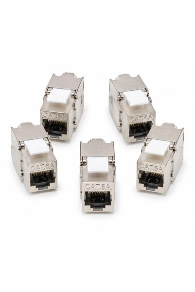 Generic مقبس كيستون NEXUS CAT6A و CAT7، عبوة من 5 قطع، مقبس إيثرنت RJ45 للحائ...