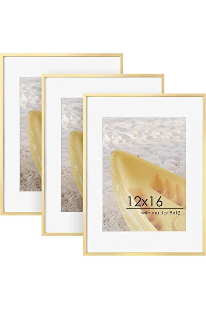 Generic إطار صورة 8x10، عرض صور 5x7 مع مات أو 8x10 بدون مات، عرض على الحائط أ...