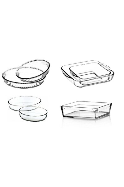 Paşabahçe Borcam Oven Tray - 7-Piece Borcam Kitchen Dowry Set