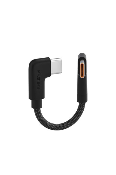 Generic كابل USB-C مزدوج بزاوية قائمة، كابل شحن سريع نحيف للغاية بزاوية 90 در...