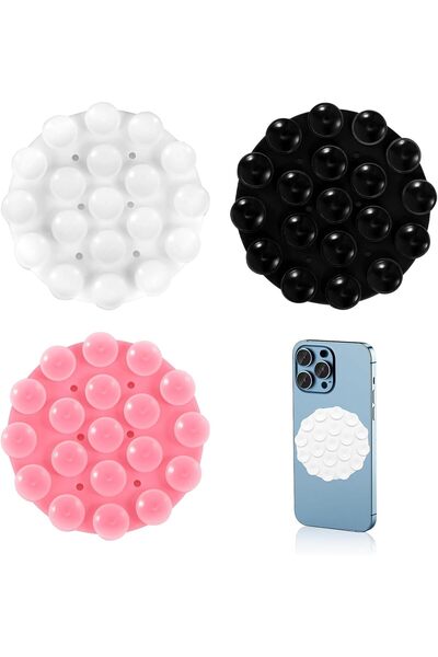 Generic Silicone Suction Phone Case Mount, 3 Pack Silicone Suction Cup Phone ...