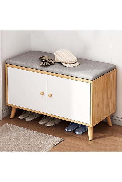 Generic 2-Tier Shoe Cabinet Bench, torage Benche with Padded Cushion, Easy-As...