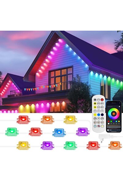 OEM Instalație permanentă de iluminat LED RGB inteligent de exterior, de 15 m...