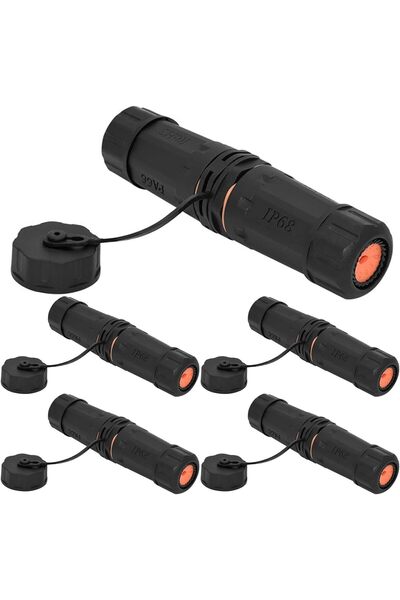 Generic 5 قطع موصلات RJ45 CAT6A مقاومة للماء IP68، موصلات كابل إيثرنت LAN أنث...