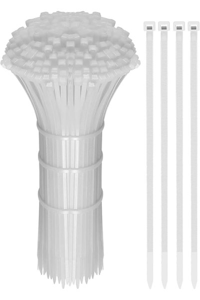 Generic Zip Ties Heavy Duty, Zip Cable Ties, 100 Pcs (White)