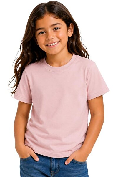 Generic Kids Round Neck Girls T Shirt 170 GSM Pure Cotton Basic Colors, White...