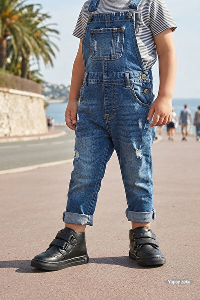 Kiko Kids Shapy Cilt Günlük Cırtlı Erkek Çocuk Bot Ayakkabı