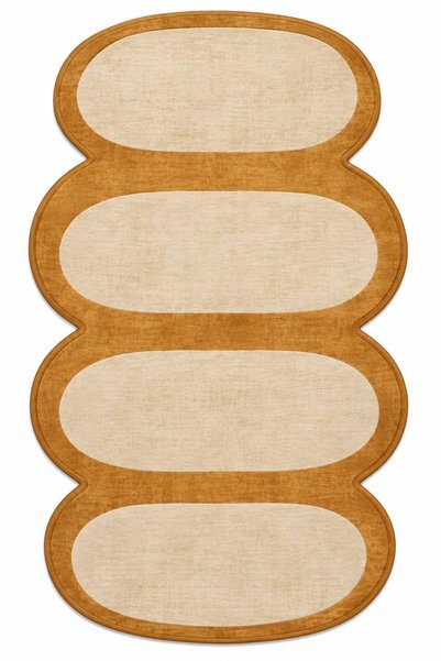 Rugs Modern Halı Eta Retro Oval Block Pattern Modern Woven Base Decorative Ca...