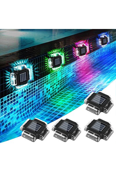 Generic 4pack Solar Pool Deck Lights Pool Side Floor Lights, Color Changing W...