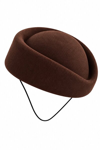 Laluvia Brown Pillbox Hat - 9988