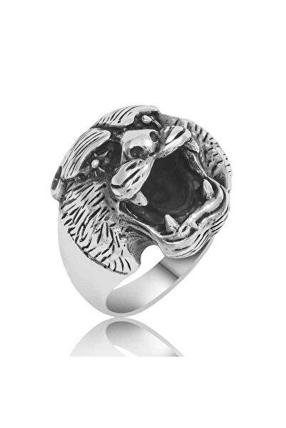 BlackCraft Silver Puma Head Men's Ring