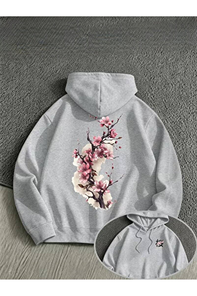 one button Hanorac oversize cu glugă, premium, cu imprimeu pe ambele părți, c...