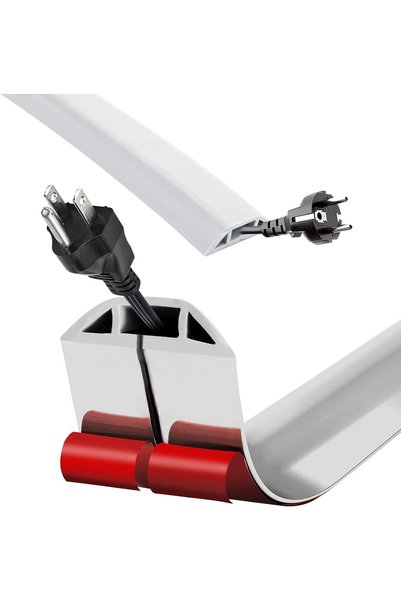 Generic غطاء كابلات أرضية بطول 6.5 قدم، أغطية كهربائية لحماية الأسلاك على الأ...