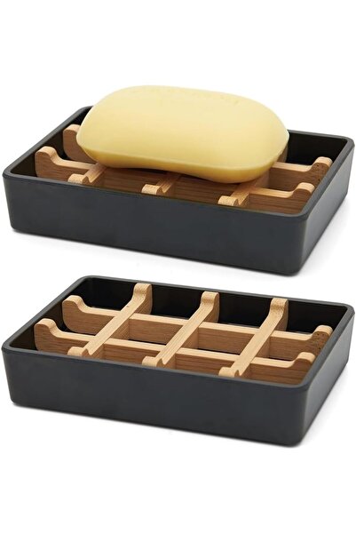 Generic 2 Pack Bamboo Soap Dishes for Shower Wooden Soap Bar Holder for Bathr...