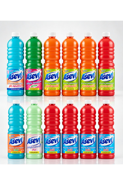 ASEVI Pachet 12x Soluție pardoseli Asevi, 12L (Arome Asortate)