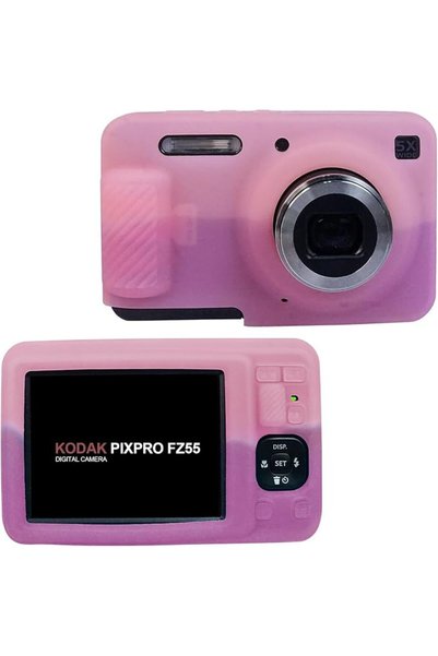 Easy Hood غطاء حماية سيليكون لكاميرا كوداك PIXPRO FZ55، لون بيج