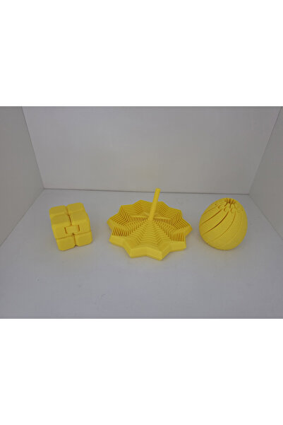 Generic Brand Set Jucarii Fidget antistres, imprimat 3D, galben