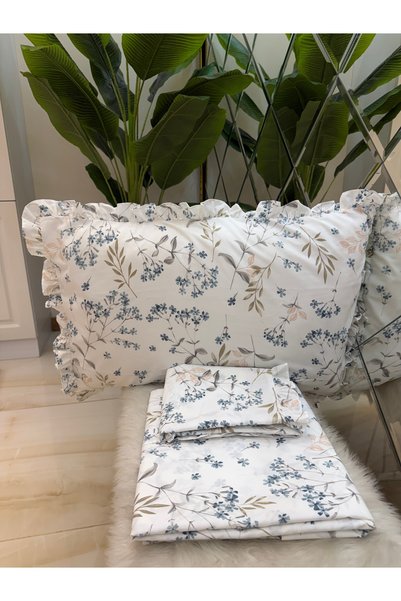 micoton Ruffled Single Bed Sheet Set with Elastic