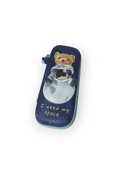 Lisinya Pencil Case with Zipper Embossed Bear Pattern