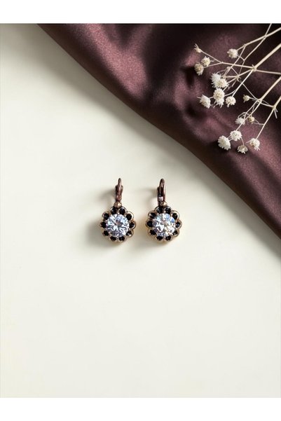 FAYRA ACCESSORIES Zircon Stone Solitaire Earrings