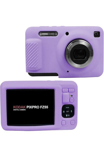 Easy Hood غطاء حماية سيليكون لكاميرا كوداك PIXPRO FZ55، لون بيج