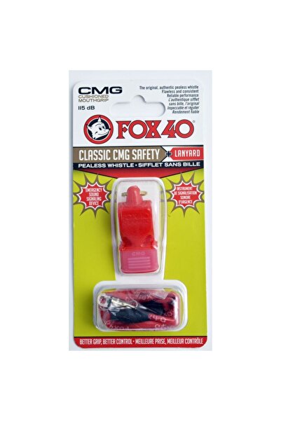 Fox Fluier de siguranță clasic 40 CMG + șnur 9603-0108 Roșu