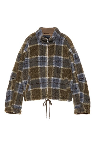Pull & Bear Kareli suni yünlü ceket