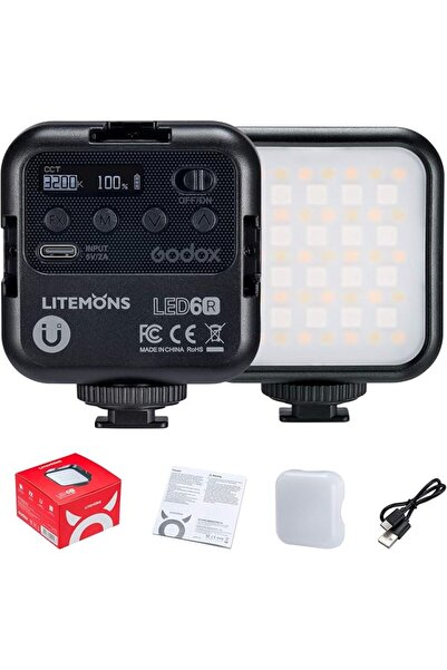 Godox LITEMONS LED6R RGB LED Video Light, Rechargeable LED Camera Light, HSI ...