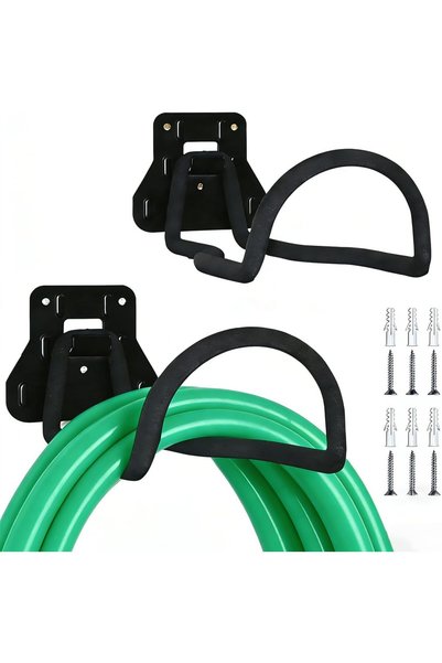 Generic Garden Hose Holder Wall Mount 2 Pack Heavy Duty Hose Hanger, Metal Wa...